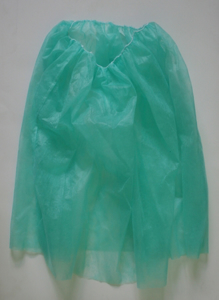 Obrazek Spódnica jednorazowa na gumce flizelina zielona 1 szt. Spódniczka ginekologiczna, kosmetyczna, na masaż do SPA