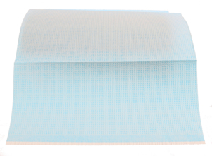 Obrazek Serweta podfoliowana 33x46 cm 50 szt. Serwety do manicure pedicure  składane niebieskie