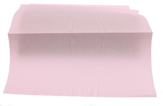 Obrazek Serweta podfoliowana 33x46 cm 50 szt. Serwety do manicure pedicure  składane różowe