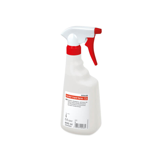 Obrazek Incidin Liquid Spray 650 ml szybko działający, gotowy do użycia alkoholowy preparat do dezynfekcji powierzchni i sprzętu medycznego