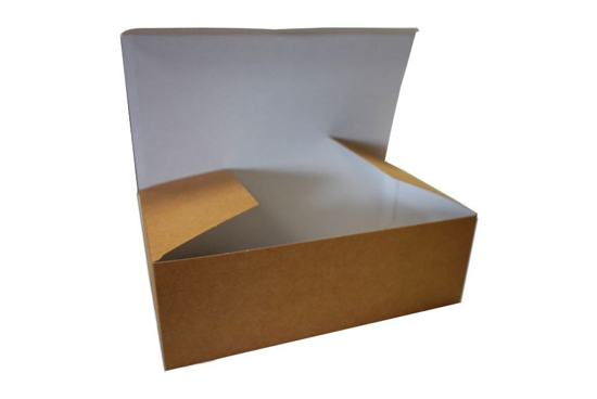 Obrazek Jednorazowe pudełko na wynos opakowanie na kurczaka BEZ NADRUKU 16x10x6cm 100szt