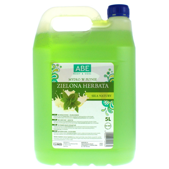 Obrazek Mydło w płynie  5l ABE zielona herbata