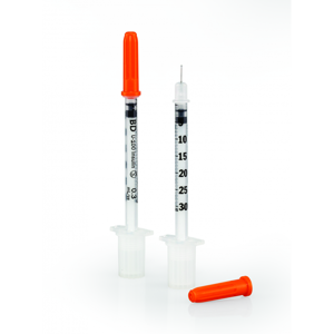 Obrazek Strzykawka do insuliny 0,30mm (30G) x 8mm, 1 mm BD Micro-Fine  plus- 100 sztuk