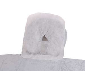 Obrazek Jednorazowy podkład pod twarz włókninowy Pokrowiec na wycięcie w stole do masażu kształcie X 50 szt.