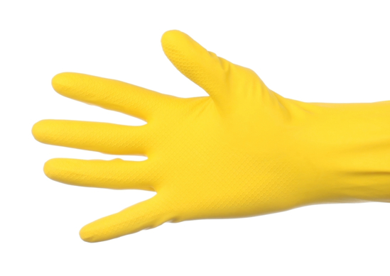 Obrazek Rękawiczki gumowe XL Rękawice gospodarcze gumowe XL żółte 1 para