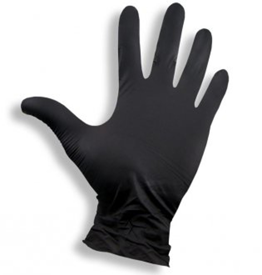 Obrazek Rękawice nitrylowe czarne Rękawiczki jednorazowe nitrylowe bezpudrowe  100 sztuk Rozmiar M