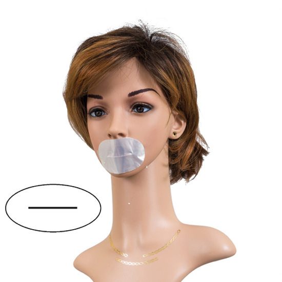 Obrazek Maska z folii na usta Kształtki z folii używane po nałożeniu kremu EMLA do znieczulenia przed zabiegami Kształtki na usta z folii do okluzji