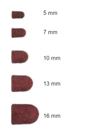 Obrazek Kapturki ścierne 13 mm gradacja 150 10 szt. Nakładki ścierne 13 mm gradacja 150 10 szt. Brązowe