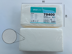 Obrazek Chusty zabiegowe kosmetyczne 40x80 cm 50 szt. Ręcznik jednorazowy Airlaid 40x80 cm 50 szt.