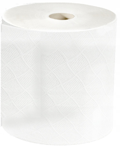 Obrazek Ręczniki papierowe fryzjerskie kosmetyczne białe estetyczne wzór w romby Ręcznik papierowy fryzjerski kosmetyczny 190 m 1 rolka Czyściwo przemysłowe C200