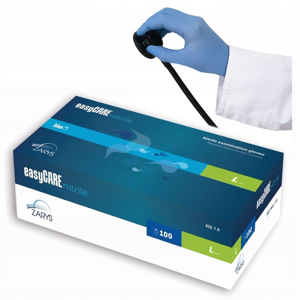 Obrazek Rękawiczki nitrylowe NIEBIESKIE EASYCARE ZARYS L 100 szt. Rękawice L 100 szt.
