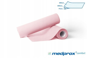 Obrazek Serweta podfoliowana 30x50 cm 40 szt. Serwety do manicure pedicure  w rolce różowe