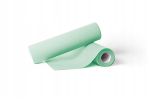 Obrazek Serweta podfoliowana 30x50 cm 40 szt. Serwety do manicure pedicure  w rolce zielone