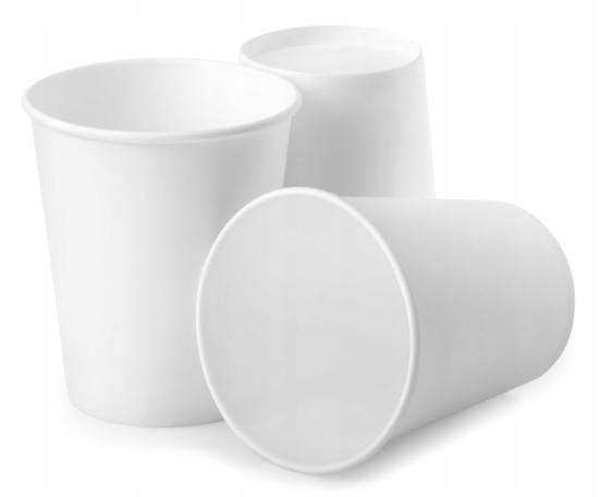 Obrazek Kubek jednorazowy papierowy biały 0,25l  Kubki jednorazowe papierowe 250ml 50 sztuk