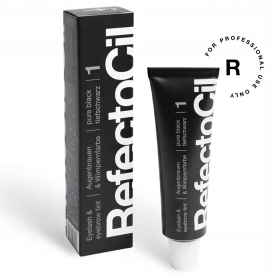 Obrazek HENNA ŻELOWA Czarna DO RZĘS I BRWI 15ML REFECTOCIL PURE BLACK 2.1