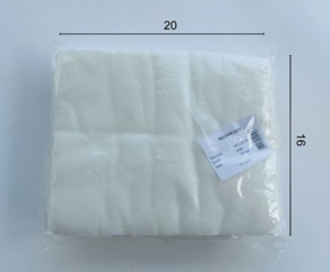 Obrazek Chusty zabiegowe 16 cm x 20 cm Chusteczki kosmetyczne włókninowe 16x20 cm 100 sztuk Ręcznik jednorazowy włókninowy gładki ECO Myjki do ciała twarzy