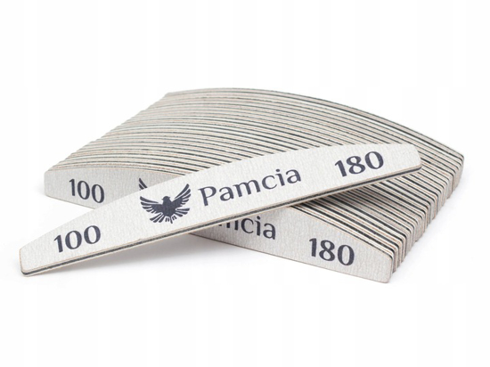 Obrazek PILNIK PILNICZEK ŁÓDKA DWUSTRONNY 100/180 10 SZT. Pilnik 100#180 Pilnik do paznokci ZEBRA Łódka 100/180 10 sztuk